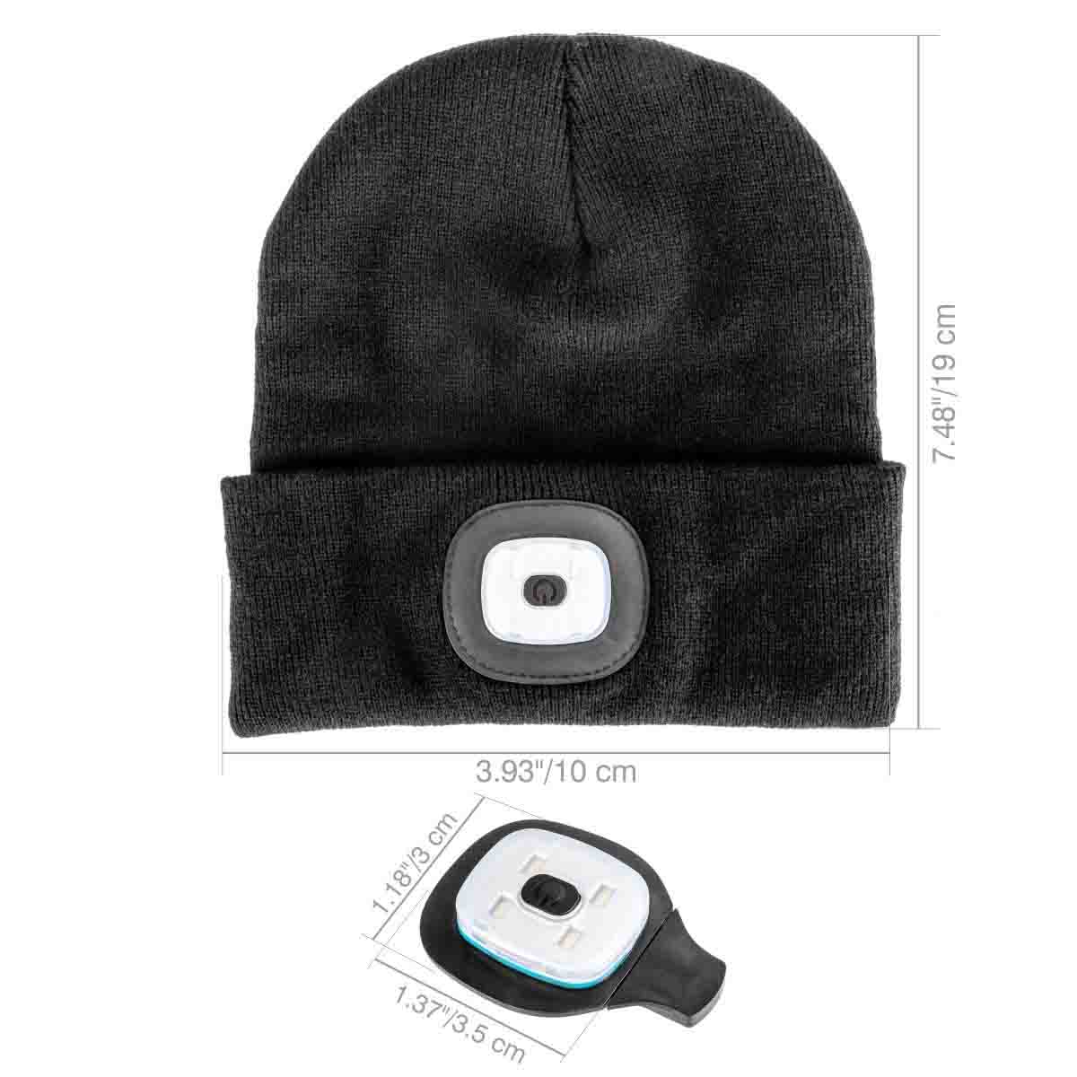 Beanie with Rechargeable LED Light