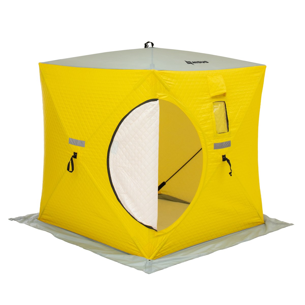 NISUS Insulated 3-Person Cube Series Pop-up Ice Fishing Shelter
