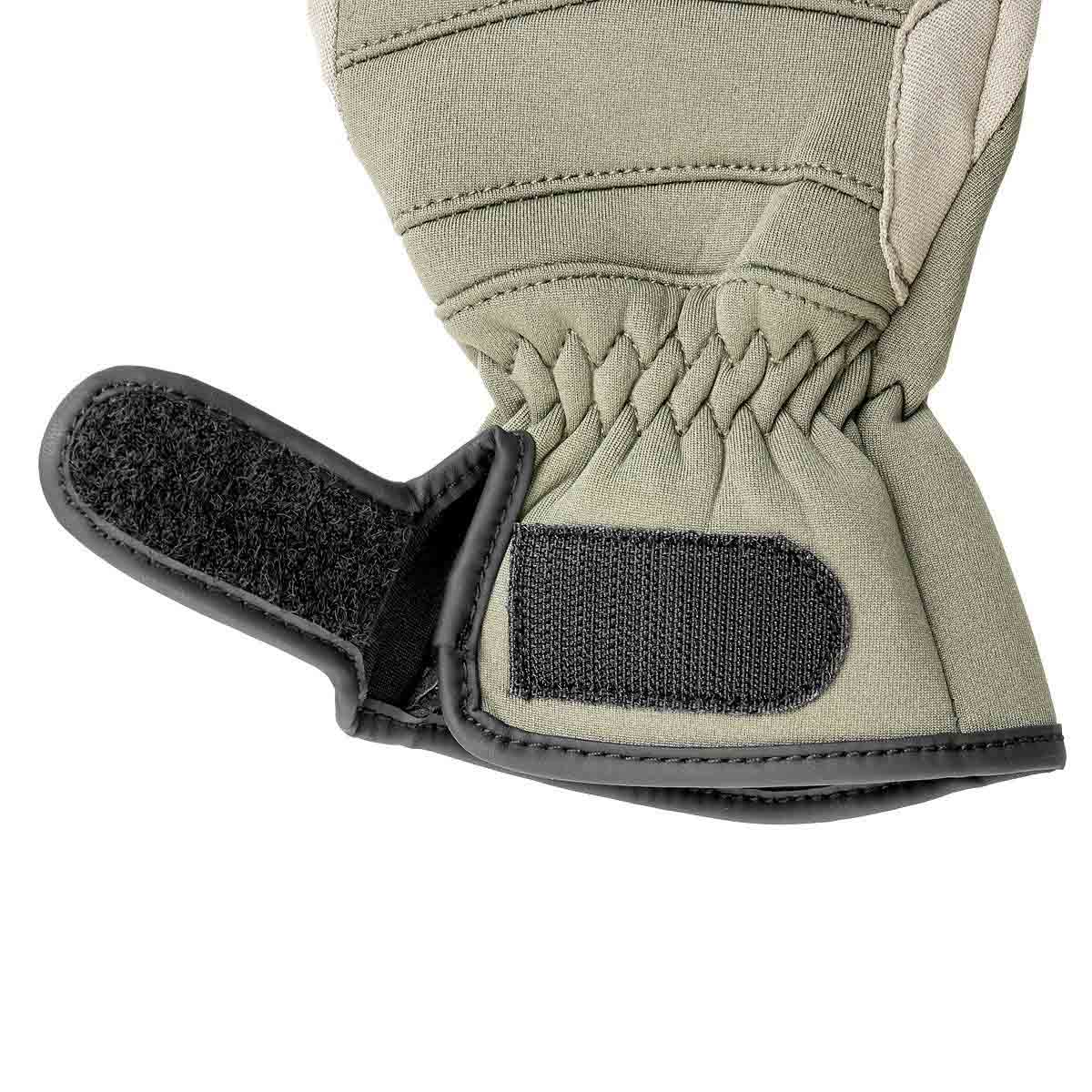 Neoprene Ice Fishing Waterproof Slit Finger Gloves are equipped with elastic bands on the wrists