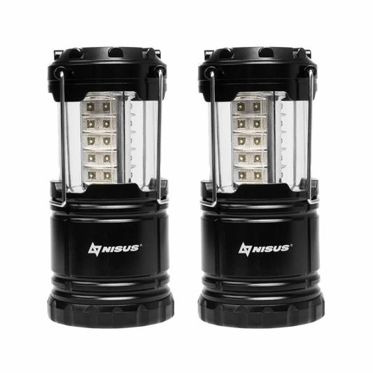 Pack of 2 360-Degree Bright Collapsible Camping Lanterns, IPX4 Waterproof