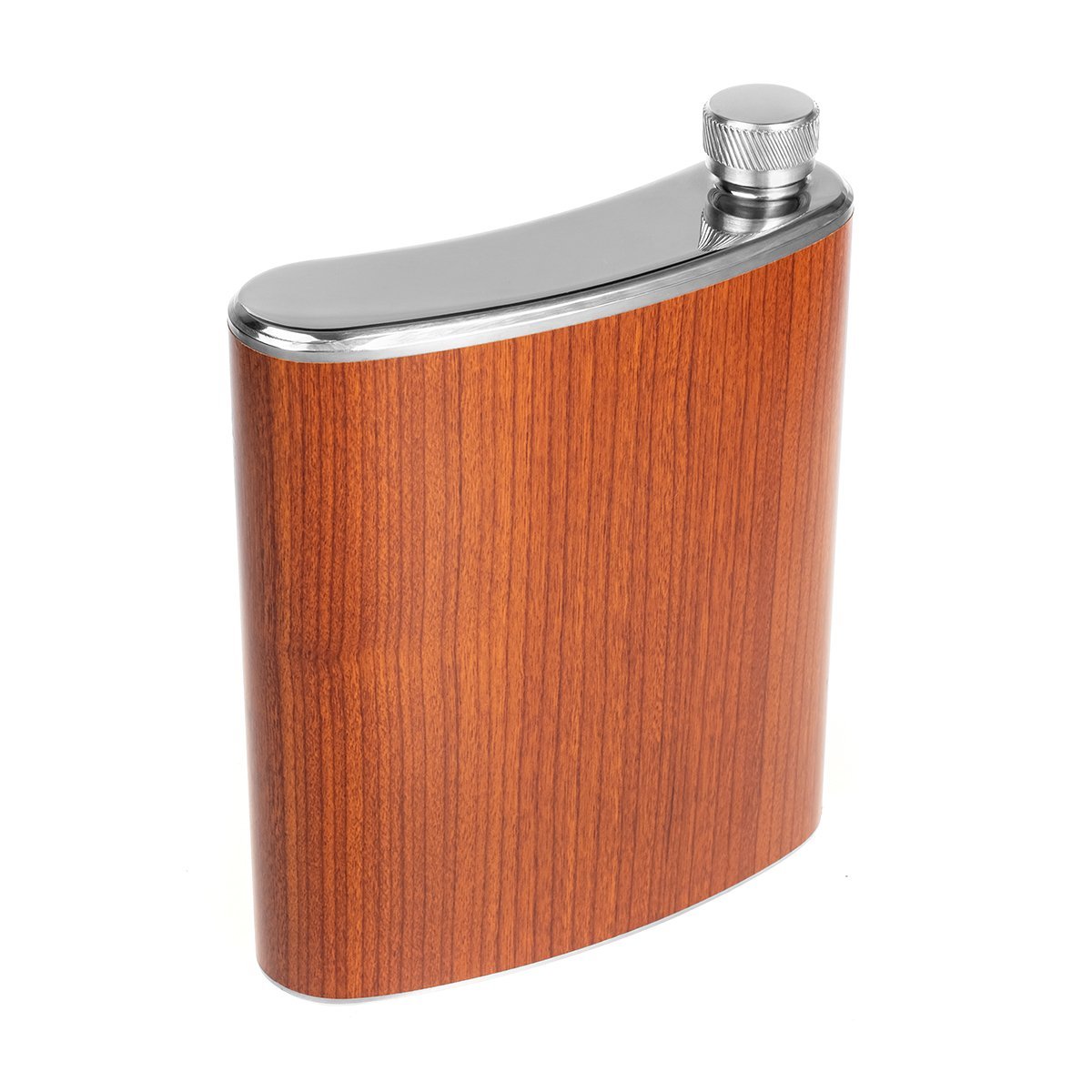 Stainless Steel Hip Alcohol Flask with Shot Glasses in Case 17 oz