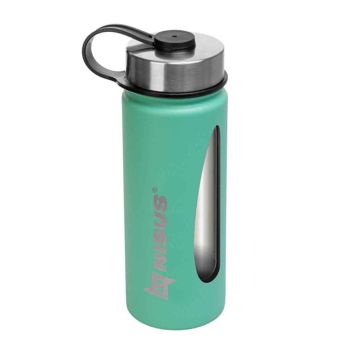 Stainless Steel Insulated Sport Water Bottle with 3 Lid Types, 18 oz, Turquoise