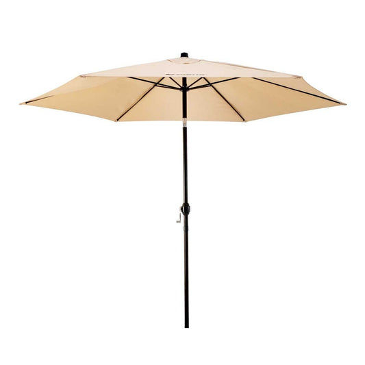 Patio Garden Large Folding Tilting Umbrella, Beige