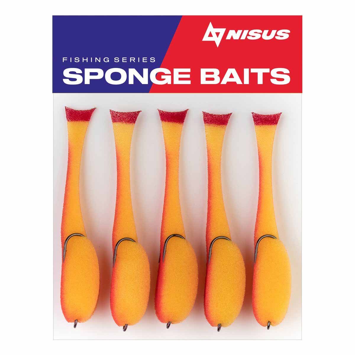 Nisus 3 inch Sponge Bait Fishing Lure, pack of 5