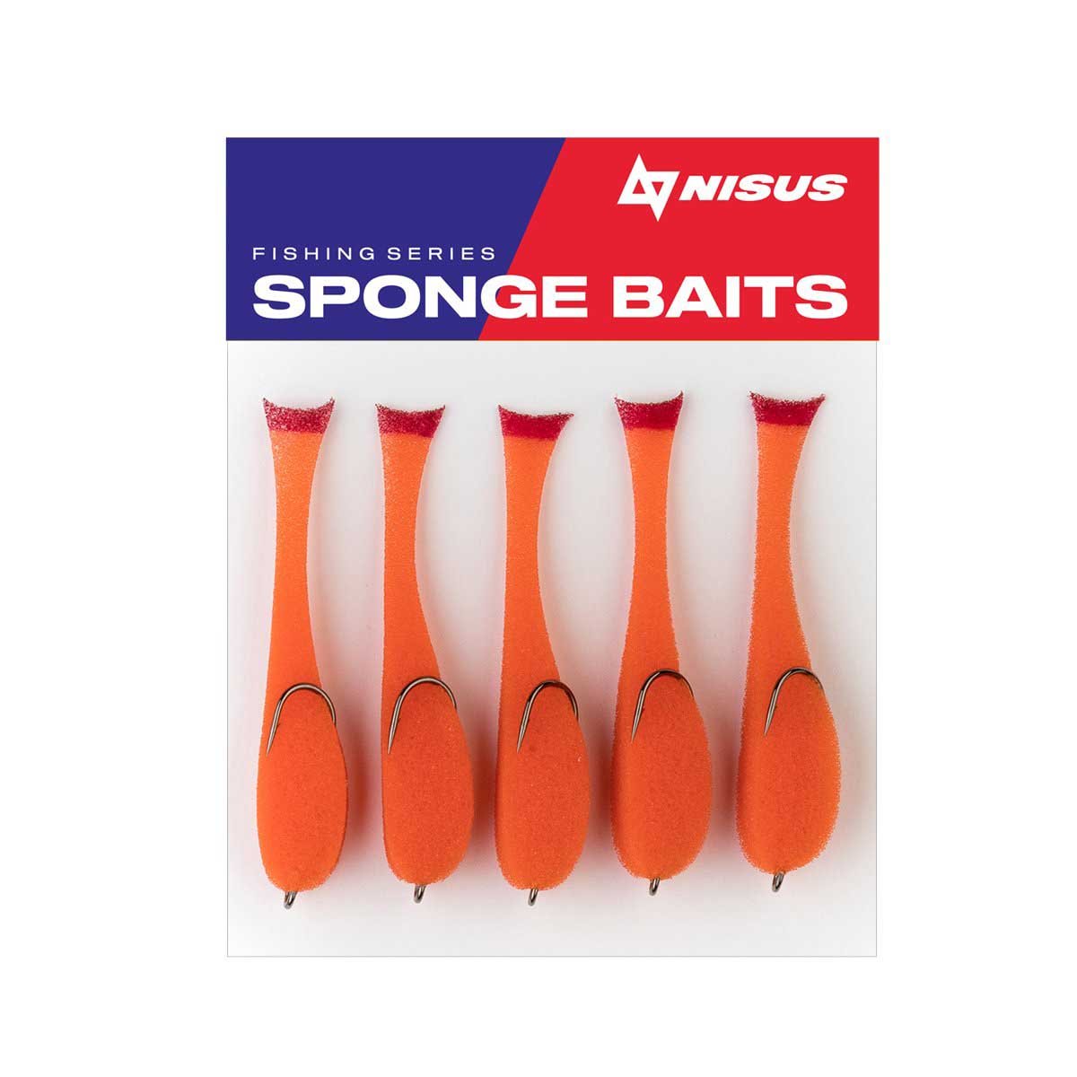 Nisus 3.5 inch Sponge Bait Fishing Lure, pack of 5
