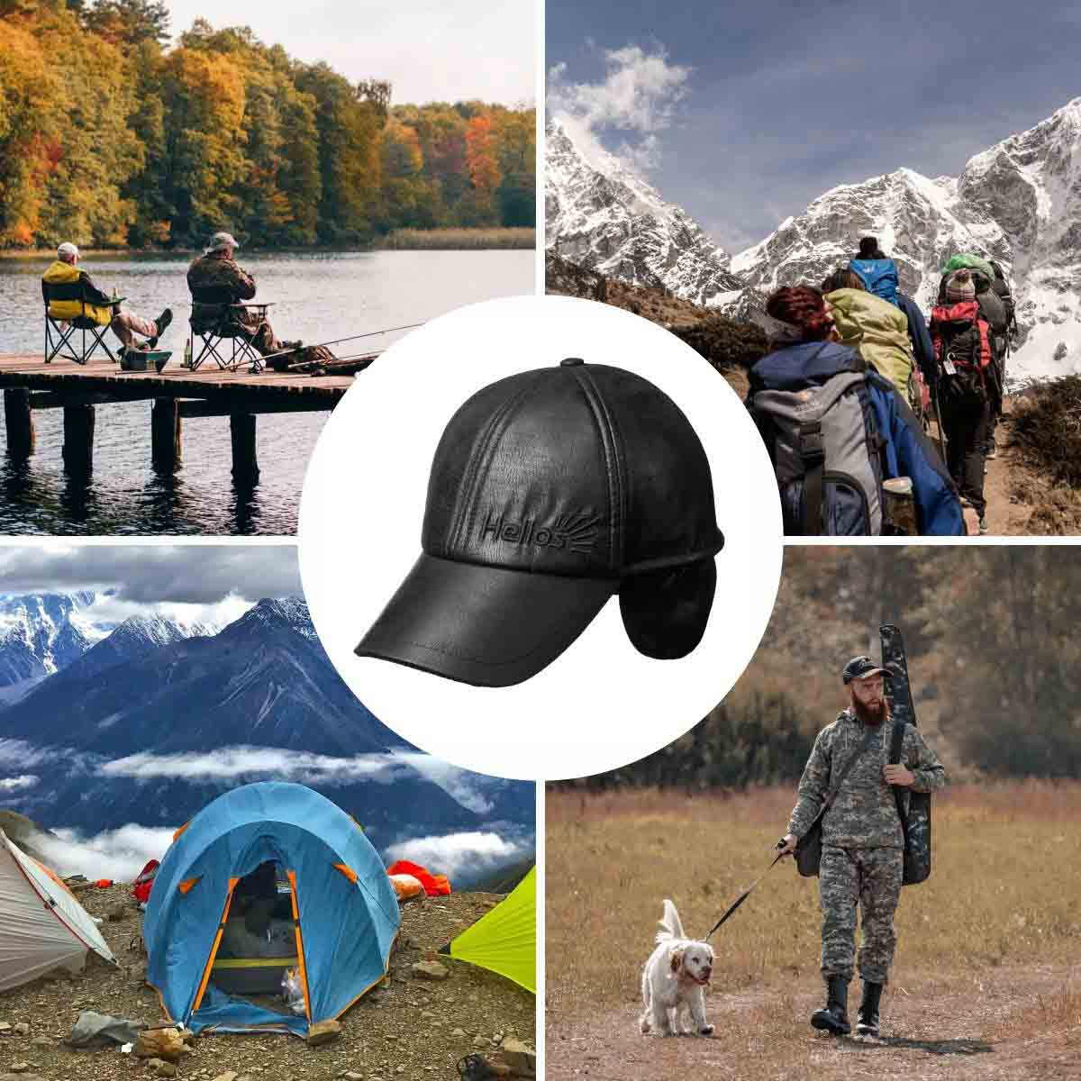 Ataka Winter Trapper Hat Ball Cap with Ear Flaps could be used in any kind of outdoor adventure