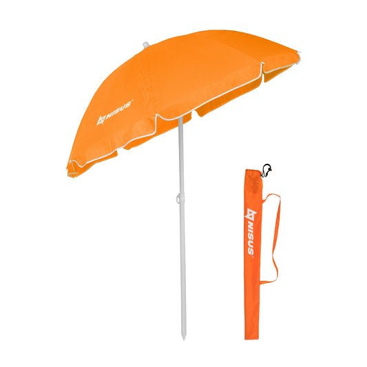 5 ft Orange Tilting Portable Beach Umbrella with Carry Bag
