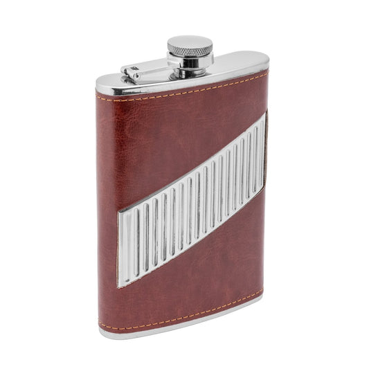 9 oz Maroon Stainless Steel Hip Flask for Liquor