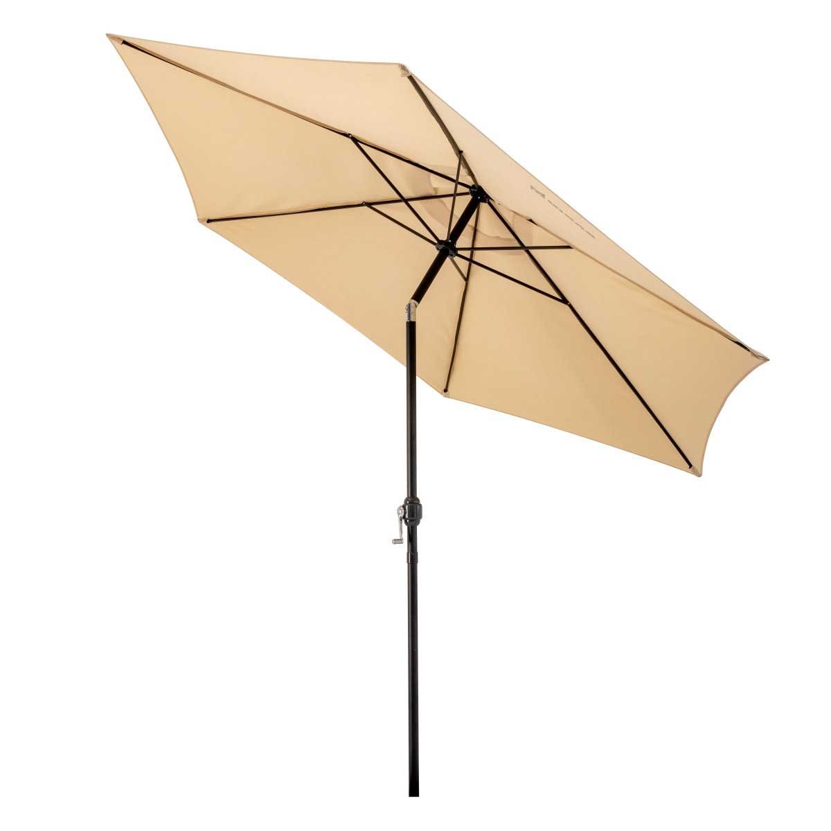 Patio Garden Large Folding Tilting Umbrella, Beige