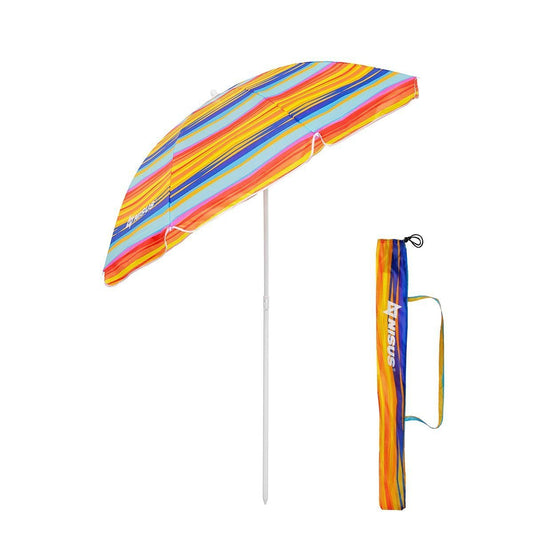 4, 5 ft Bright Tilting Beach Umbrella with Carry Bag