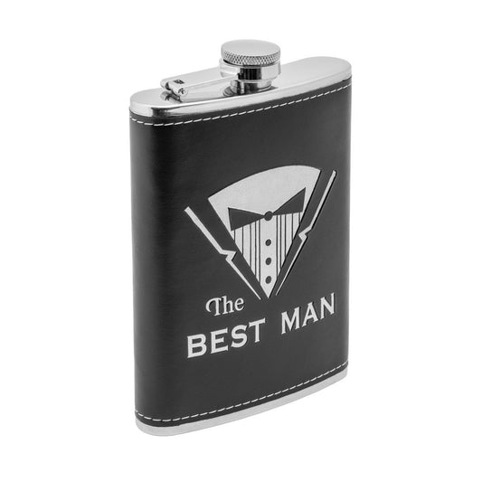 9 oz Best Man Stainless Steel Gift Flask for Strong Alcohol