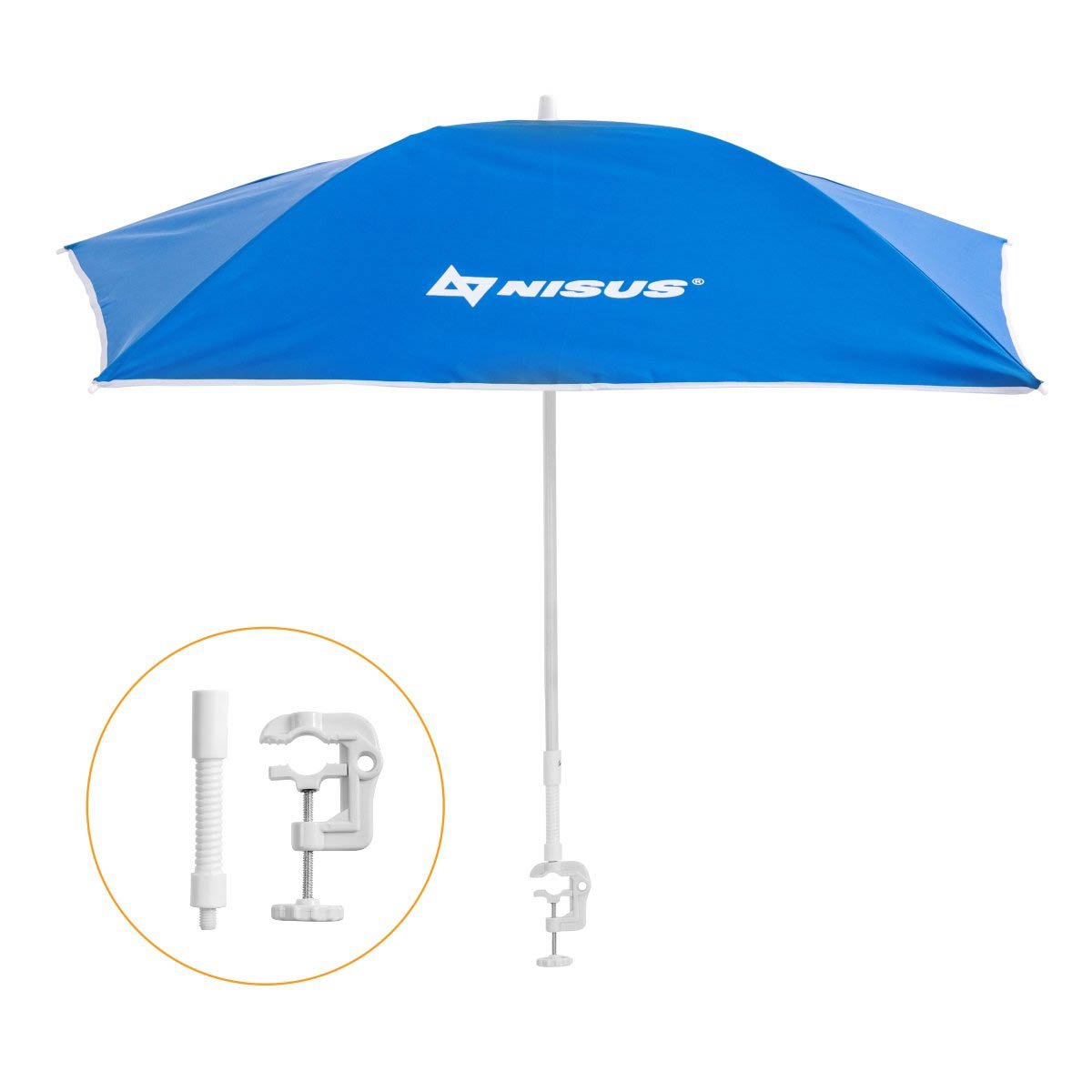 Strong Clip-On Adjustable Beach Umbrella UPF 50+