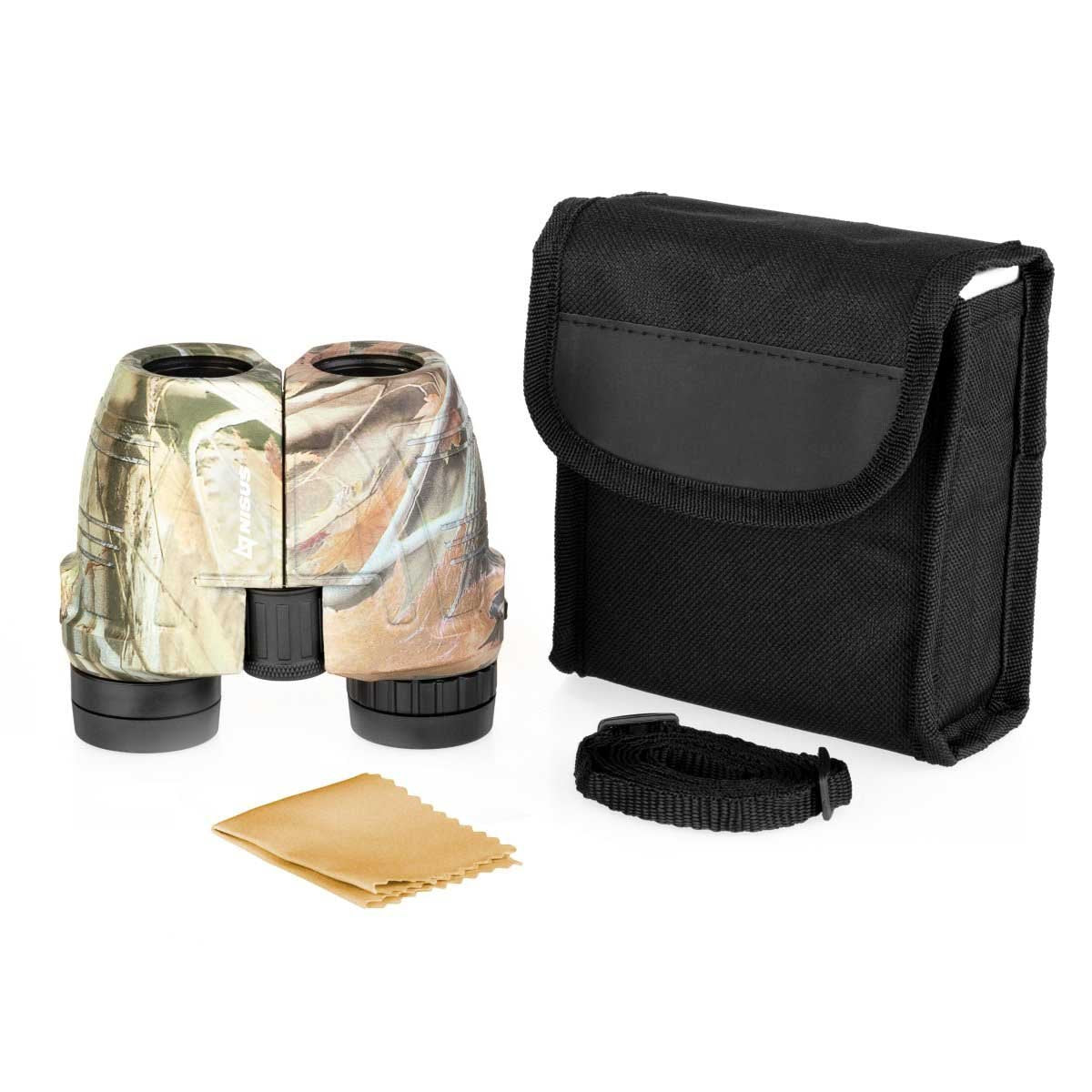12x25 Large Hunting Compact Camo Binocular with a storage case