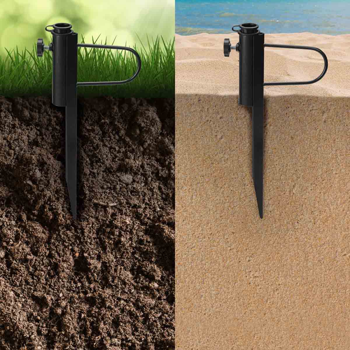 Heavy Duty Steel Beach Umbrella Sand Anchor could be used either in sand or on the ground