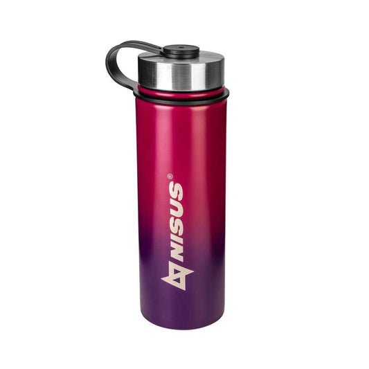 Stainless Steel Water Bottle with 3 Lid Types, 18 oz, Red and Dark Blue