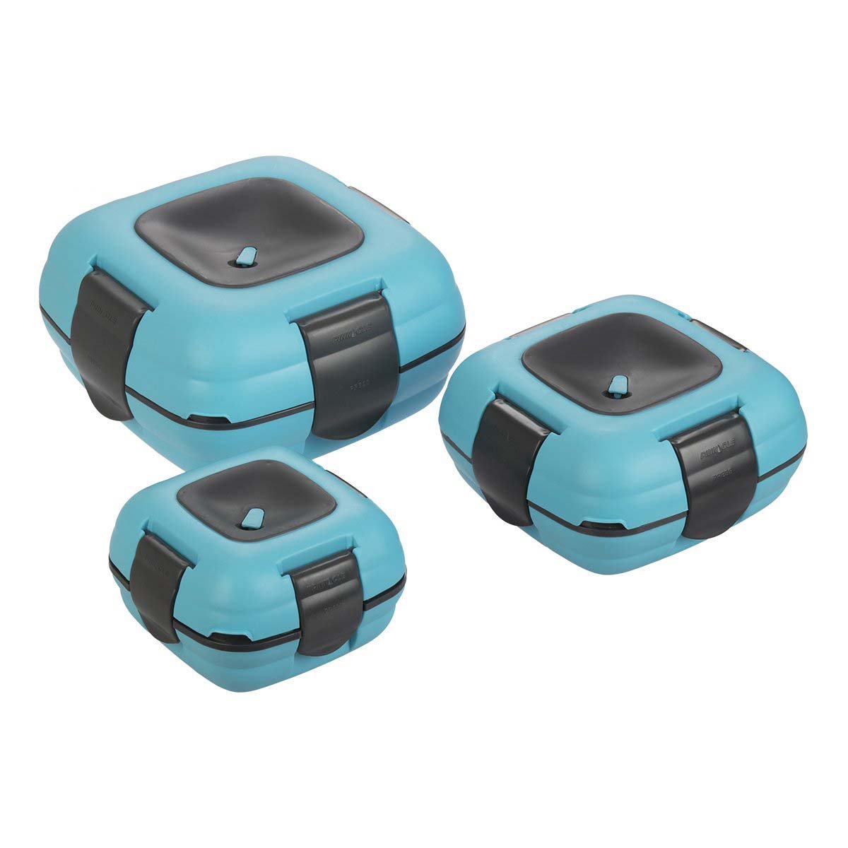 Paloma Set of 3 Blue Plastic Lunch Containers | Stainless Steel Insulation