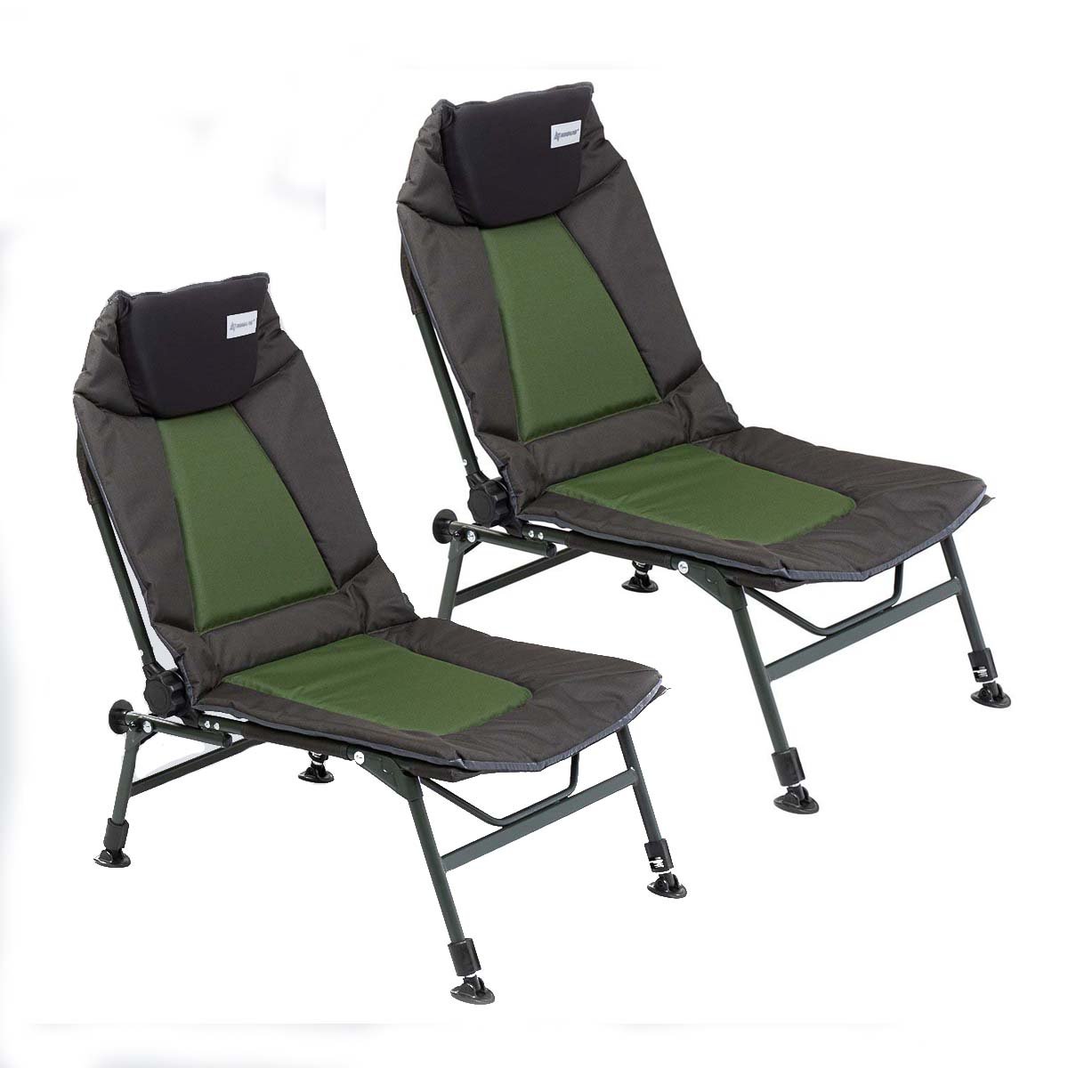 Set of 2 of Reclining Camping Lounger Chair for Outdoor