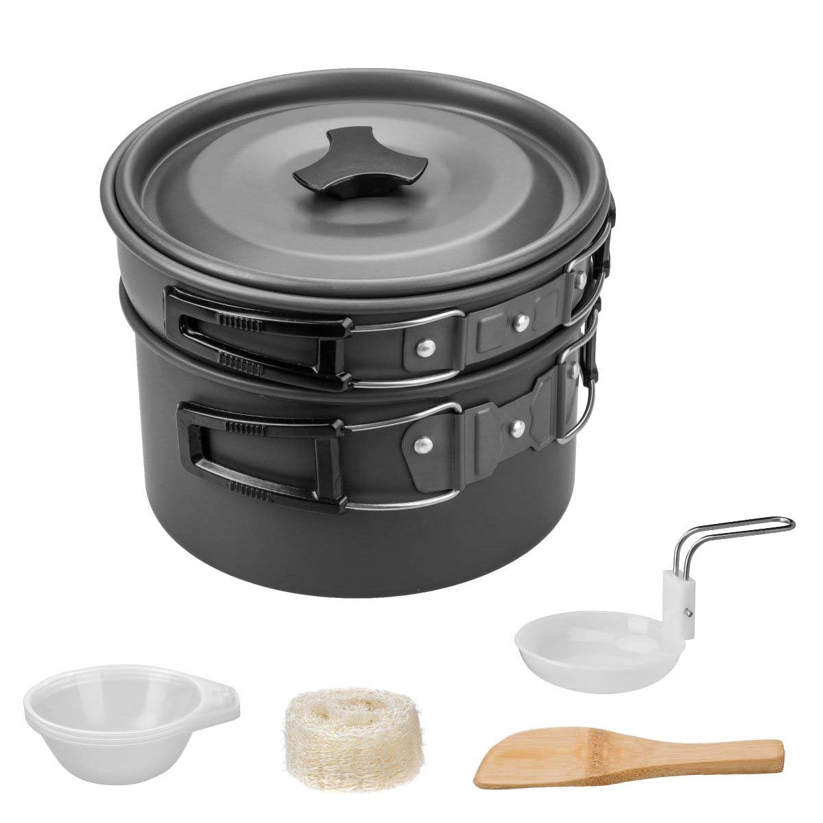 Portable Camping Cookware, Outdoor Cooking Set