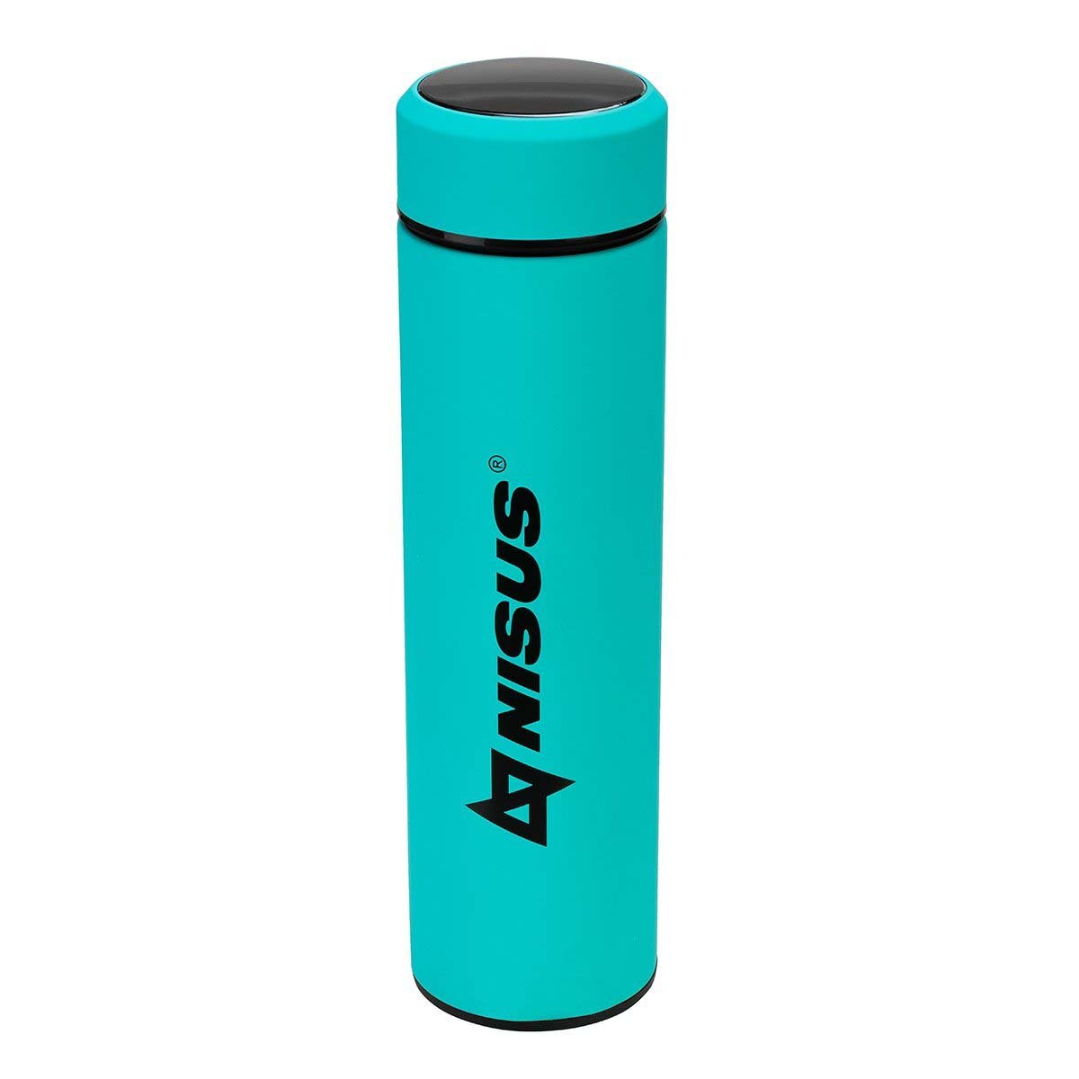 Stainless Insulated Water Bottle with LED Temperature Display, 15 oz, turquoise
