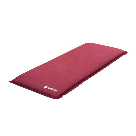 3-inch Extra Thick XL Size Self Inflating Camping Pad, Dark Red