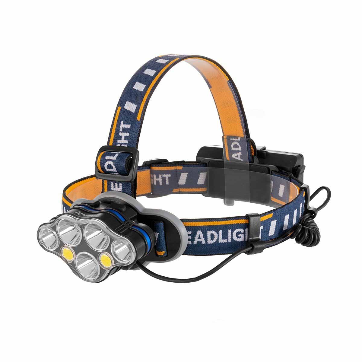 LED Rechargeable Water-resistant Headlamp, Red and White Light