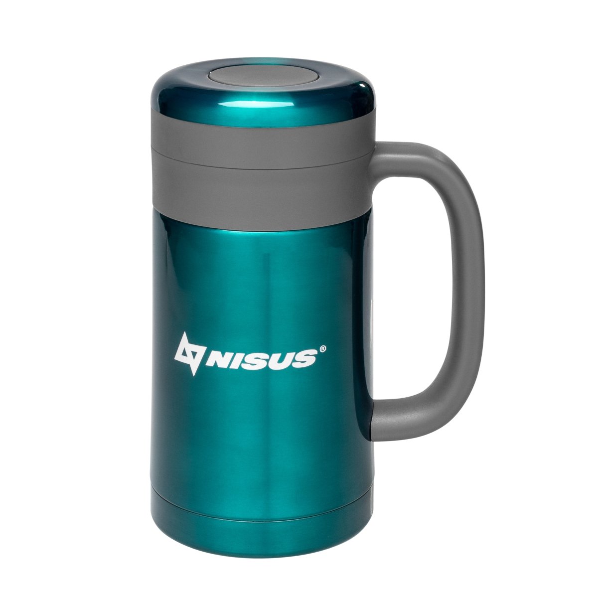 Nisus Insulated Travel Mug with Tea Infuser, Green, 15 oz