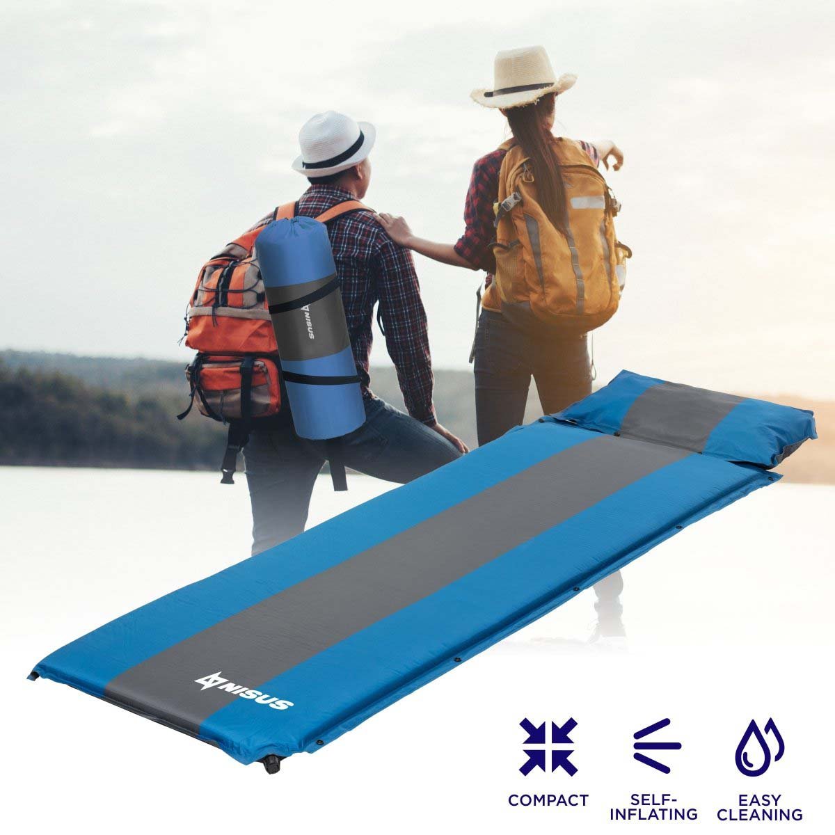 2-inch Lightweight Self Inflating Camping Sleeping Pad could be taken to any outdoor adventure