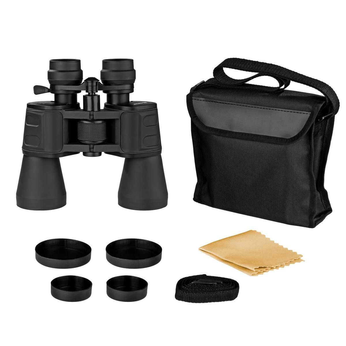 10x50 Nisus Compact Binocular Black Color with a Case and Shoulder Strap
