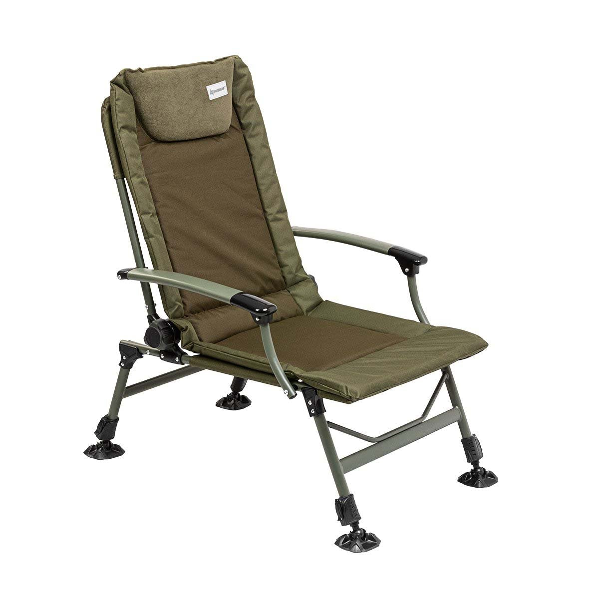 Reclining Aluminum Camping Chair with Adjustable Legs