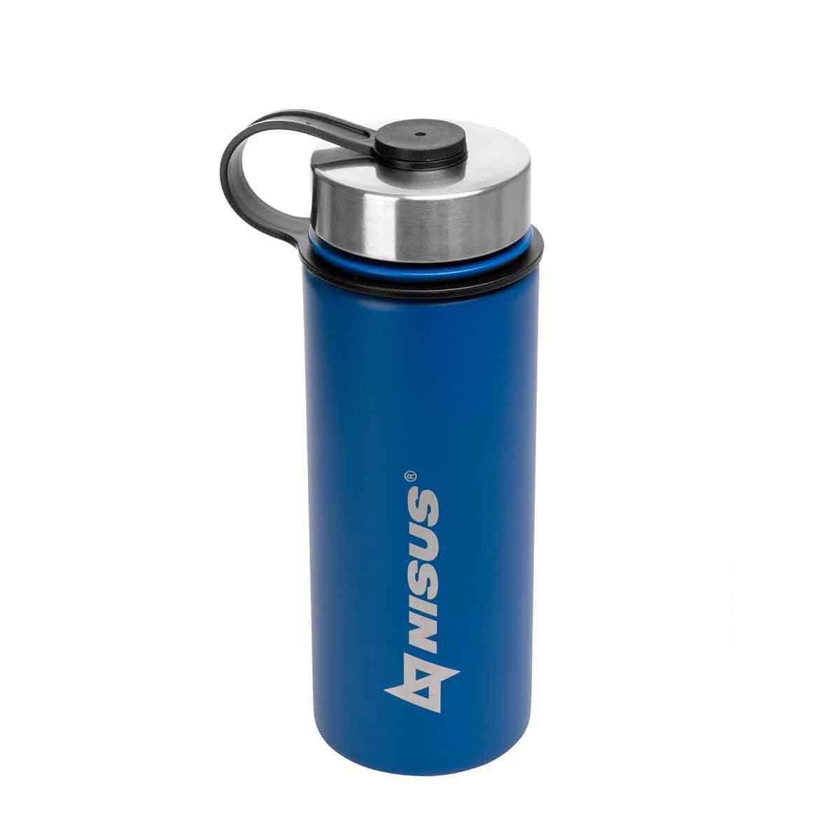 Stainless Steel Insulated Sport Water Bottle with 3 Lid Types, 18 oz, Blue