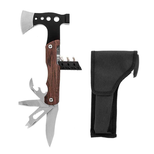 Portable 10-in-1 Axe Multitool for Home and Outdoor with a storage case