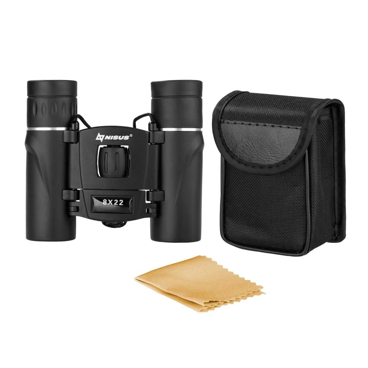 8x22 Compact Lightweight Binocular for Backpacking with a storage case