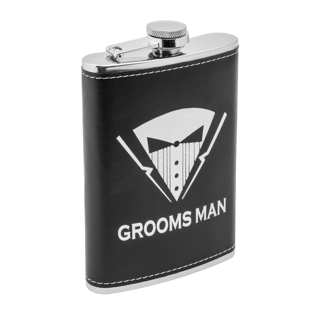 9 oz Groomsman Stainless Steel Gift Liquor Hip Flask