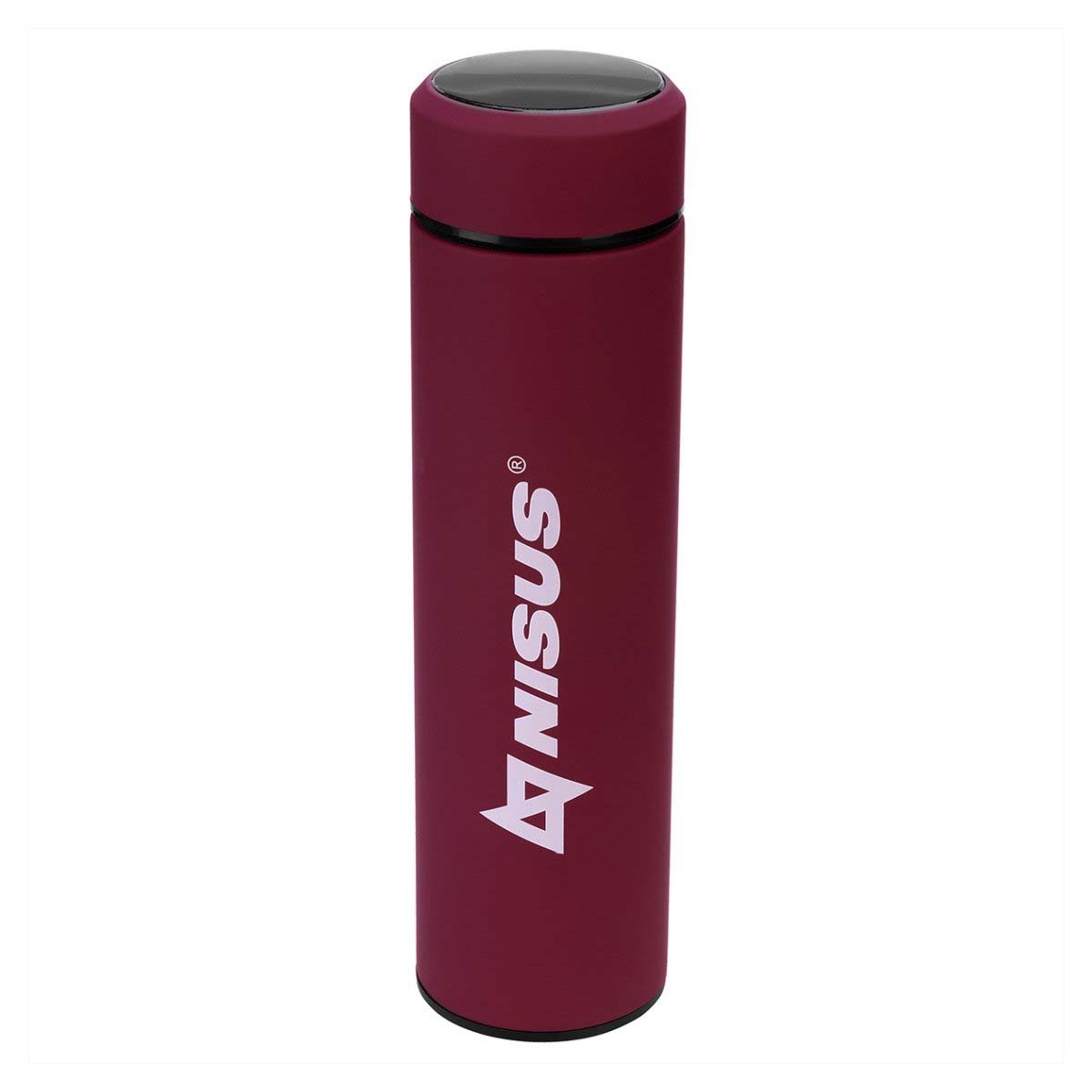 Stainless Insulated Water Bottle with LED Temperature Display, 15 oz, red