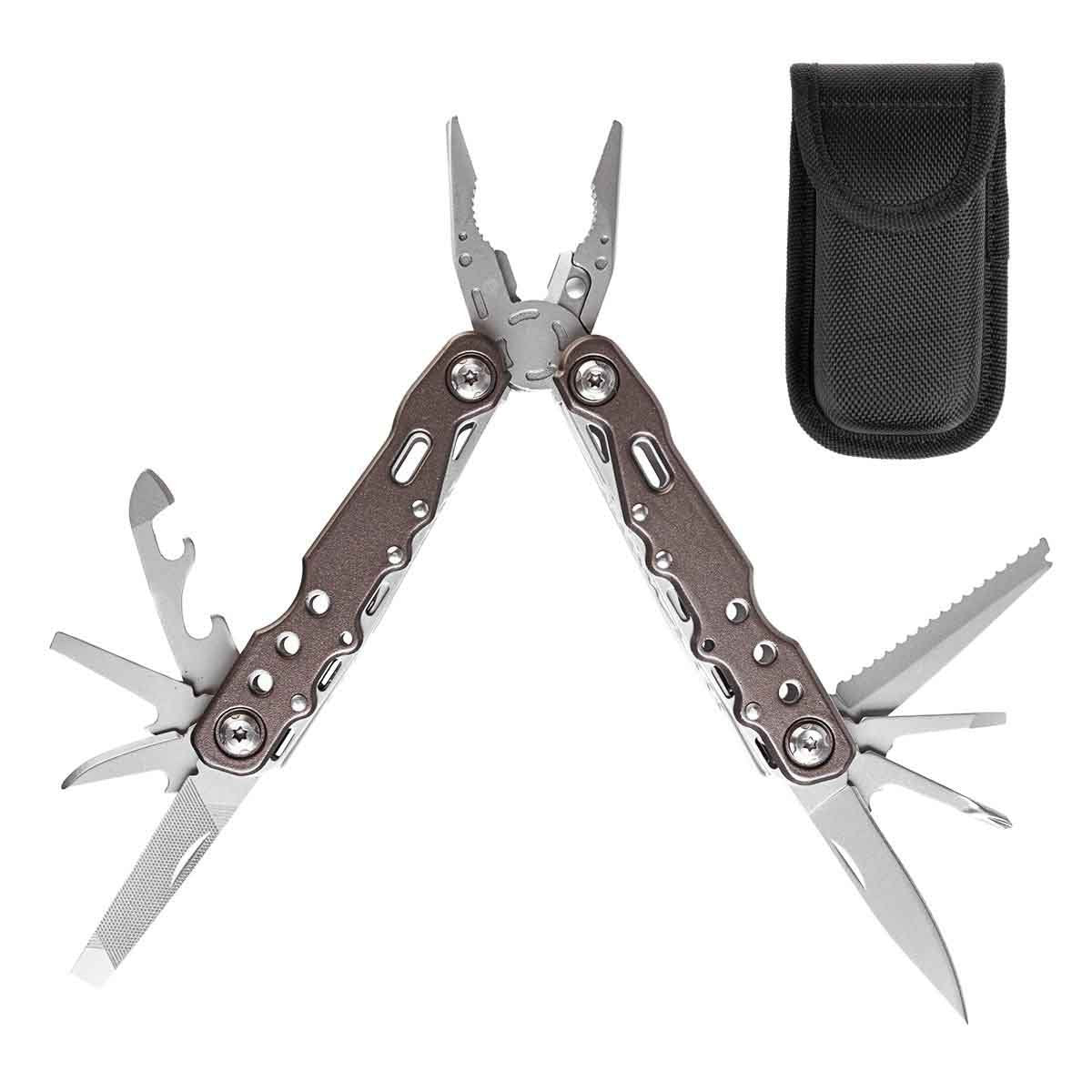 Compact 7-in-1 Pliers Multitool for Home and Outdoor with a belt storage case