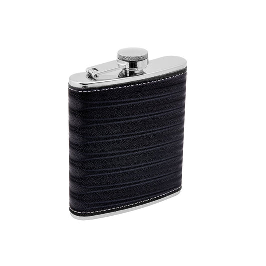 7 oz Black Stainless Steel Liquor Hip Flask for Strong Alcohol