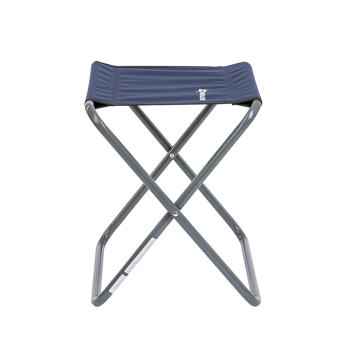 Blue camping stool sideview