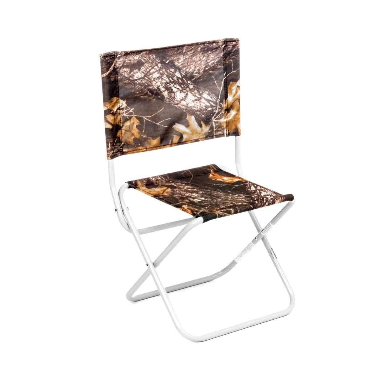 Camo Print Folding Fishing Chair with Back Support