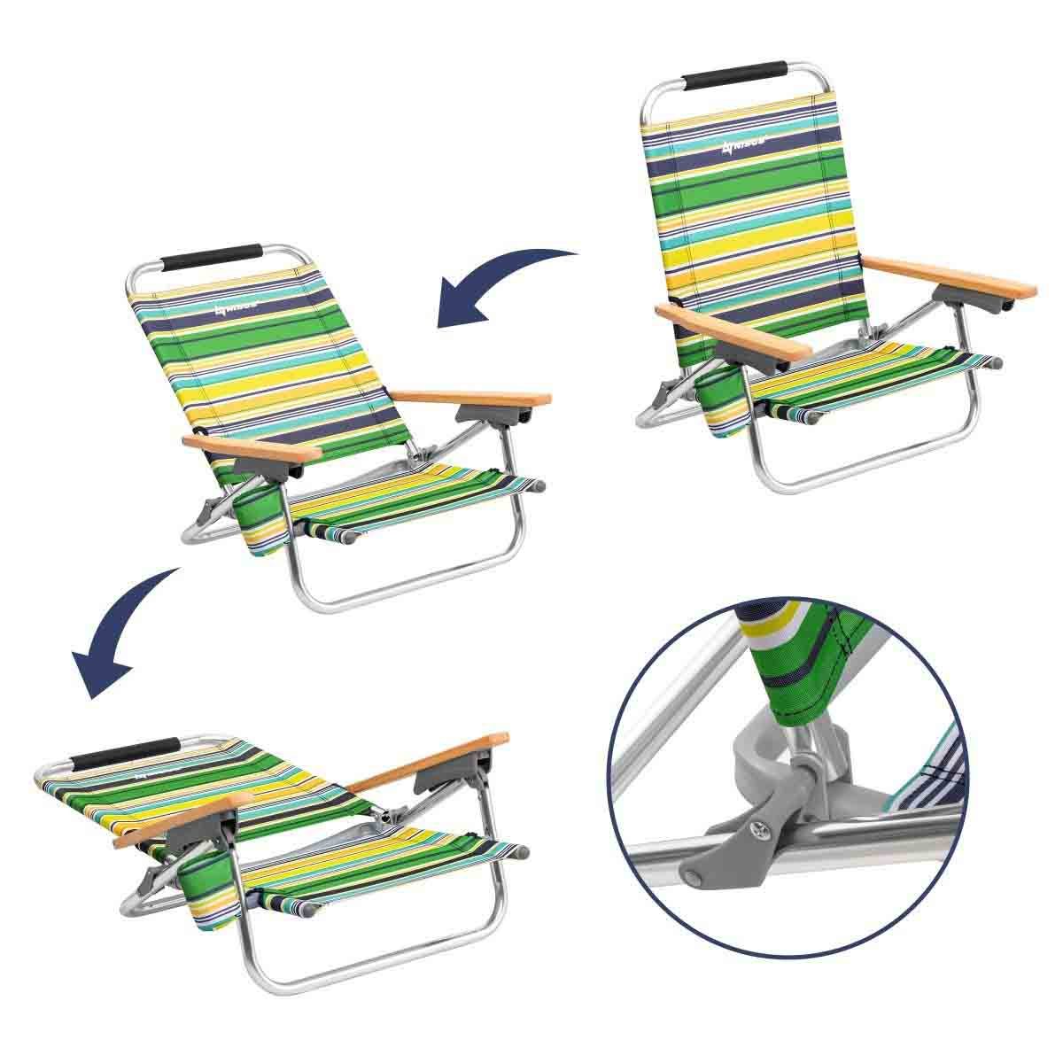 Lightest Backpack Beach Chair with Cup Holder is fully folded with ease