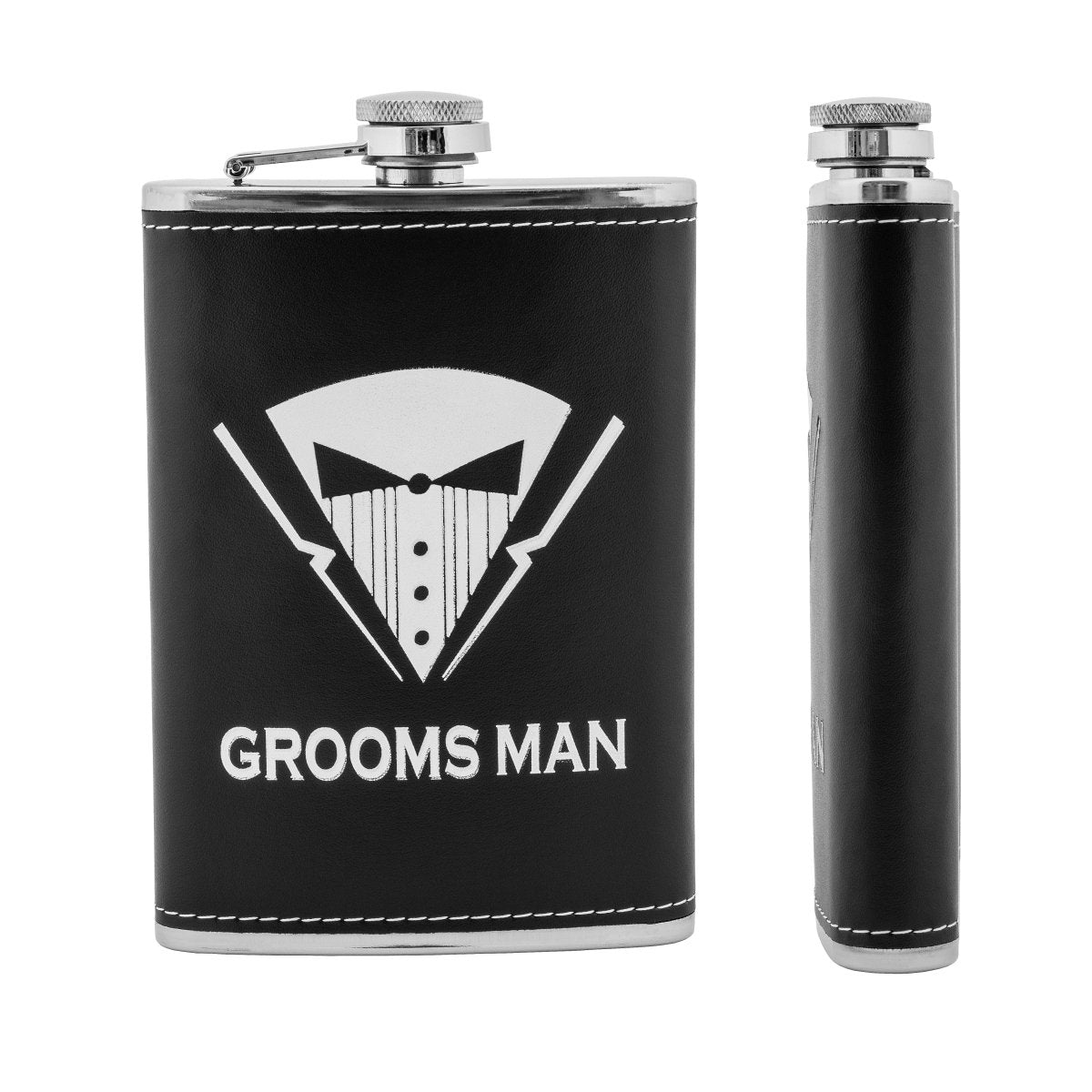 9 oz Groomsman Stainless Steel Gift Liquor Hip Flask