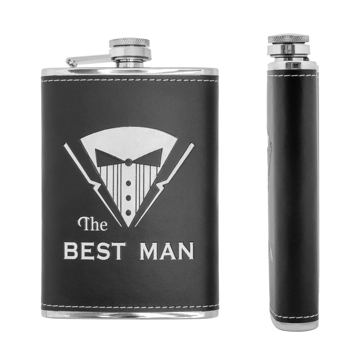 9 oz Best Man Stainless Steel Gift Flask for Strong Alcohol