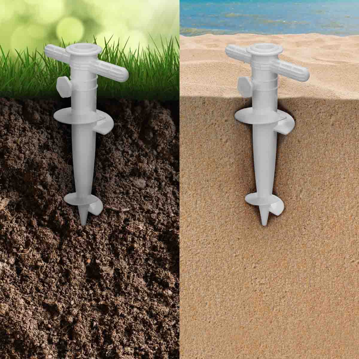 Plastic Beach Umbrella Sand Anchor could be used either on sand or on the ground