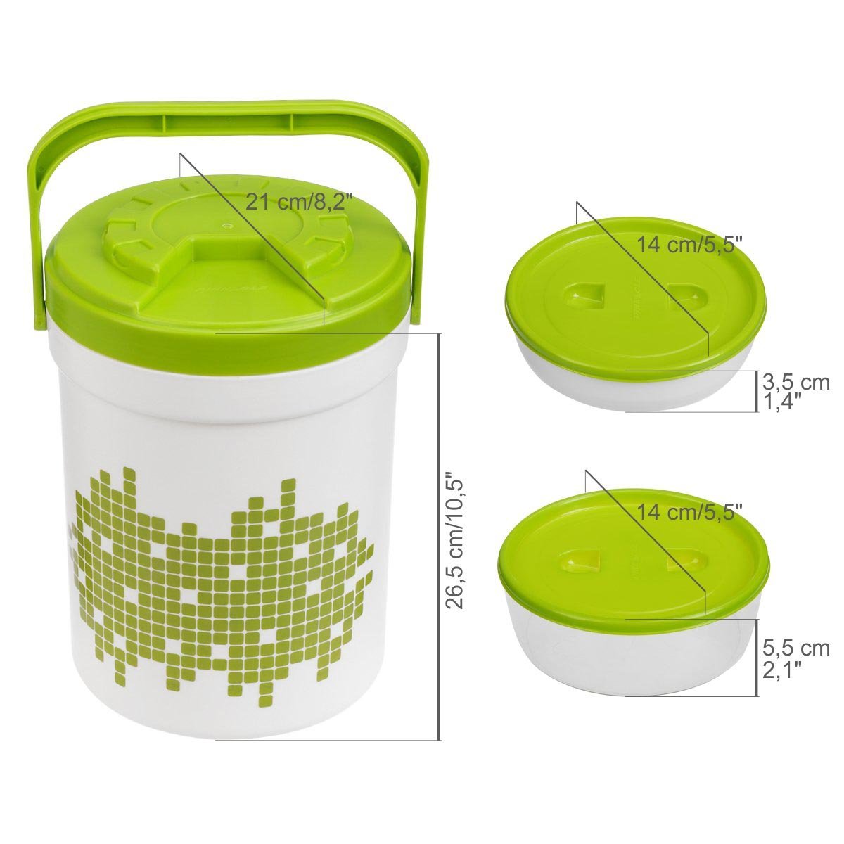 Picnic Treat Set of 6 Plastic Lunch Containers | Microwave Safe | Food Storage Boxes