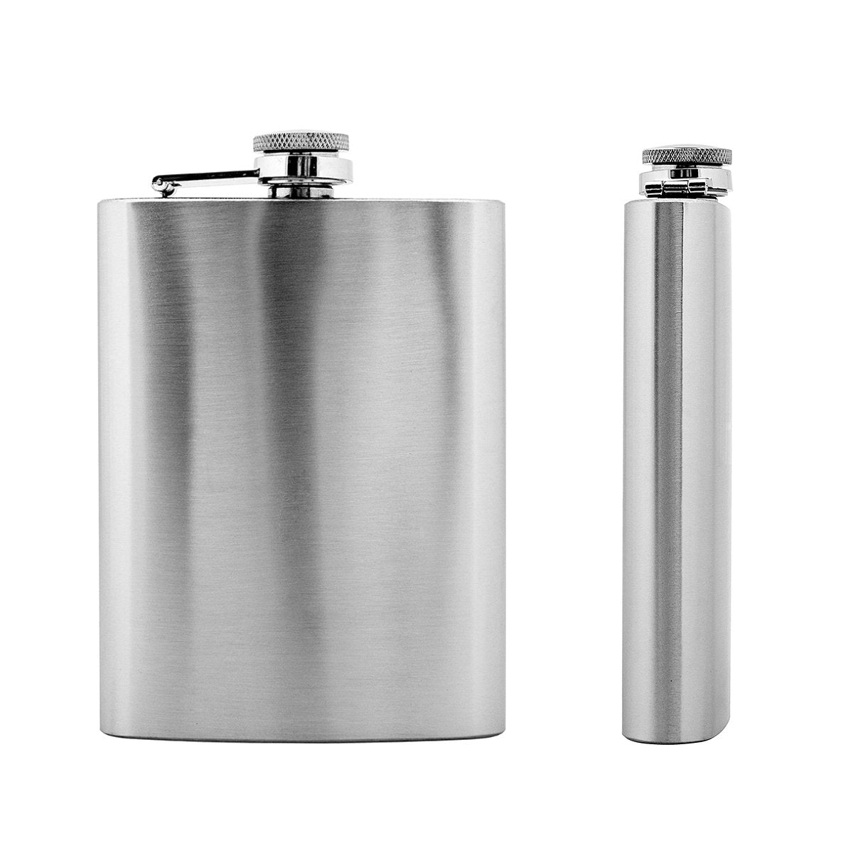 7 oz Silver Stainless Steel Hip Flask for Liquor Set of Six