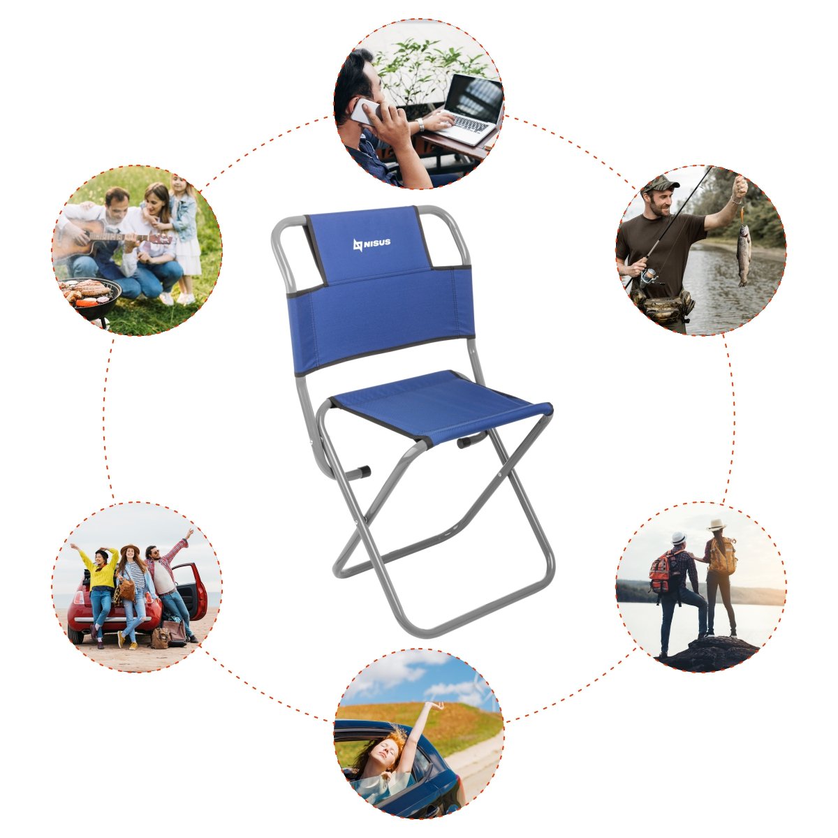 Lightweight Folding Camping Chair for Outdoor and Picnic