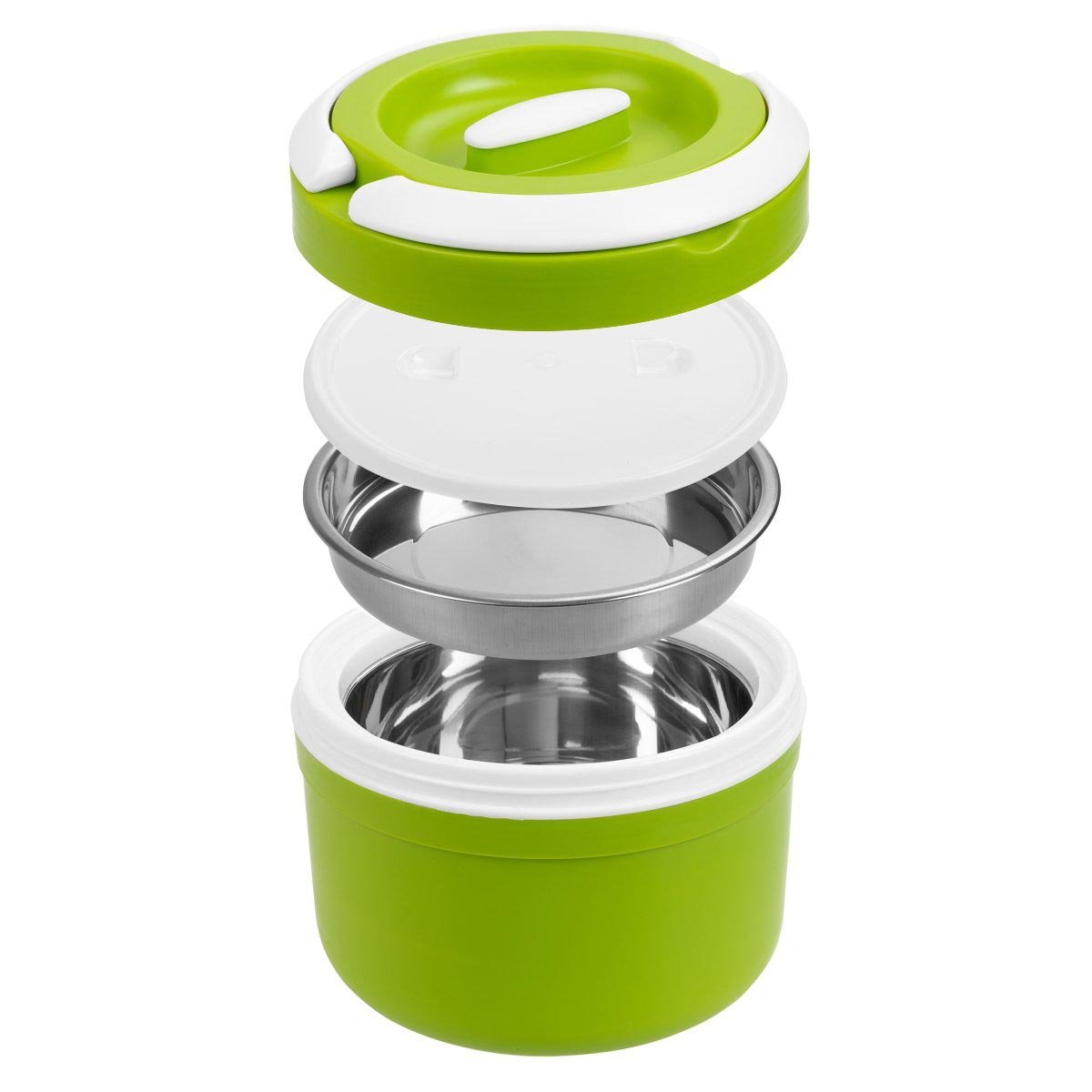 Prime, Green Plastic Lunch Container | 84.5 oz | Stainless Steel Insulation