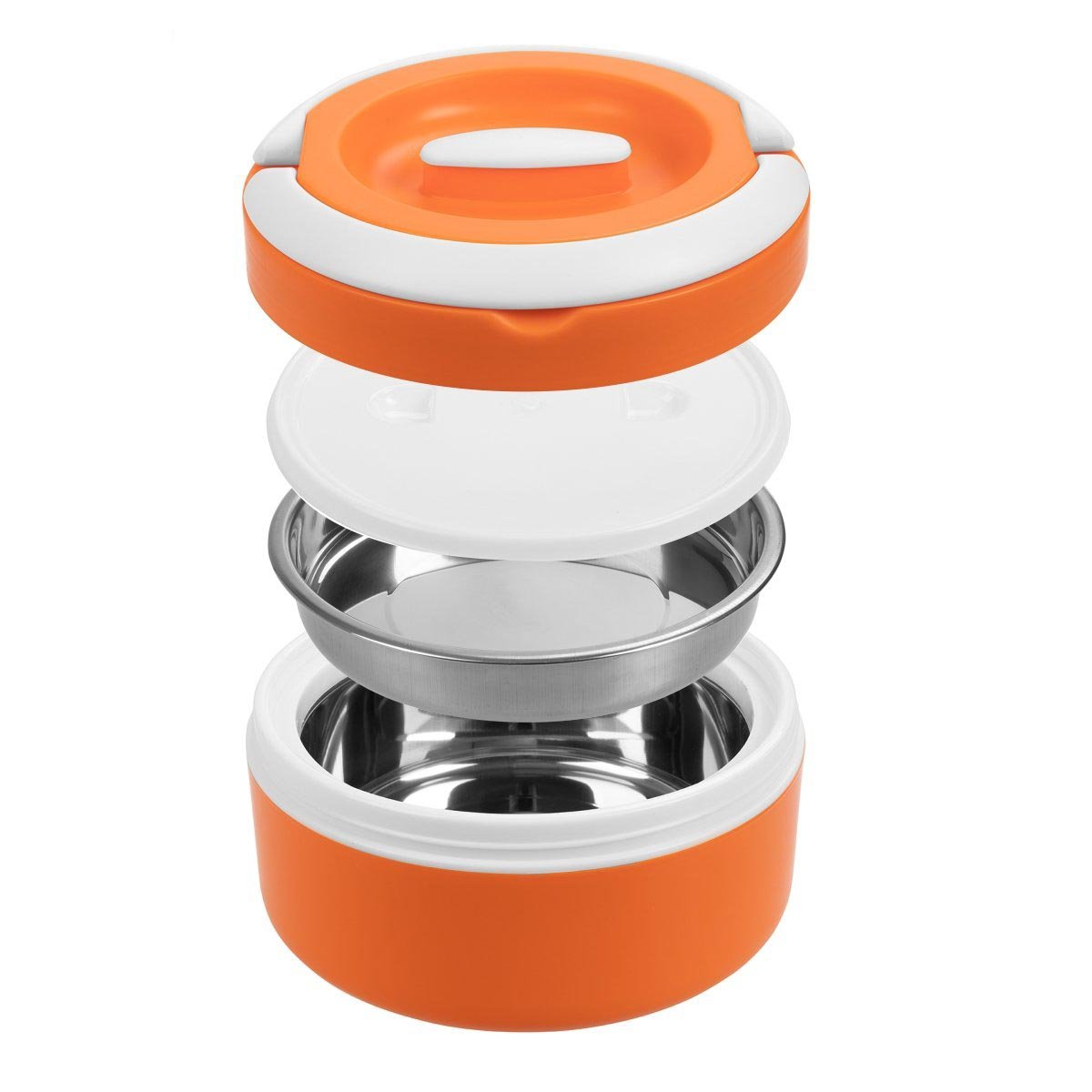 Prime Orange Plastic Lunch Box | 61 oz | Stainless Steel Insulation