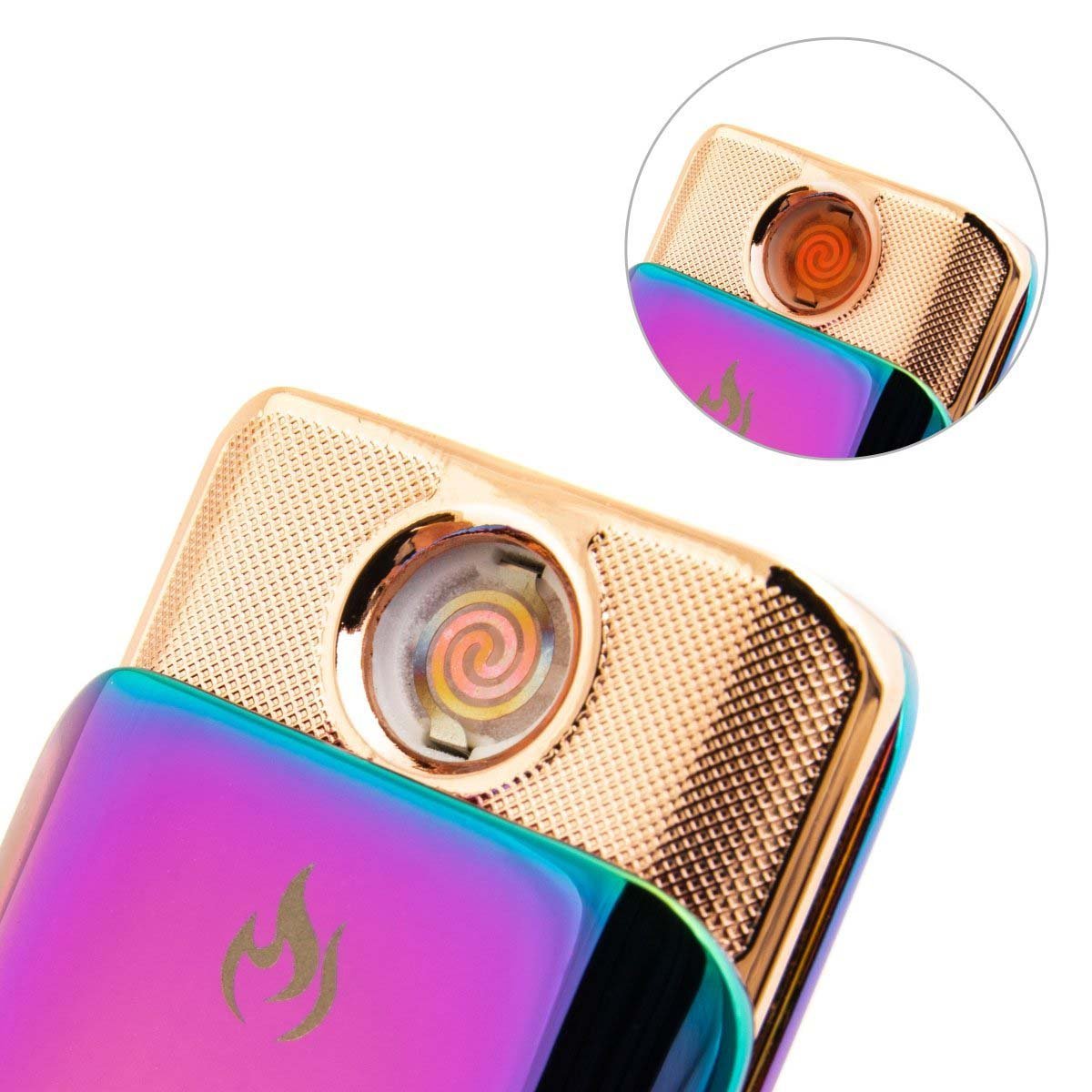 USB Rechargeable Wind-Resistant Touch Ignition Electric Lighter