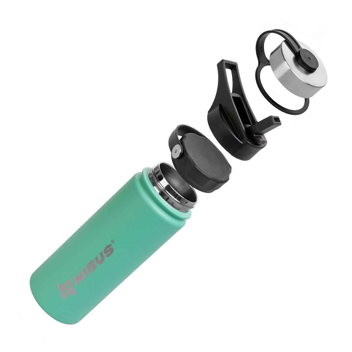 Stainless Steel Insulated Sport Water Bottle with 3 Lid Types, 18 oz