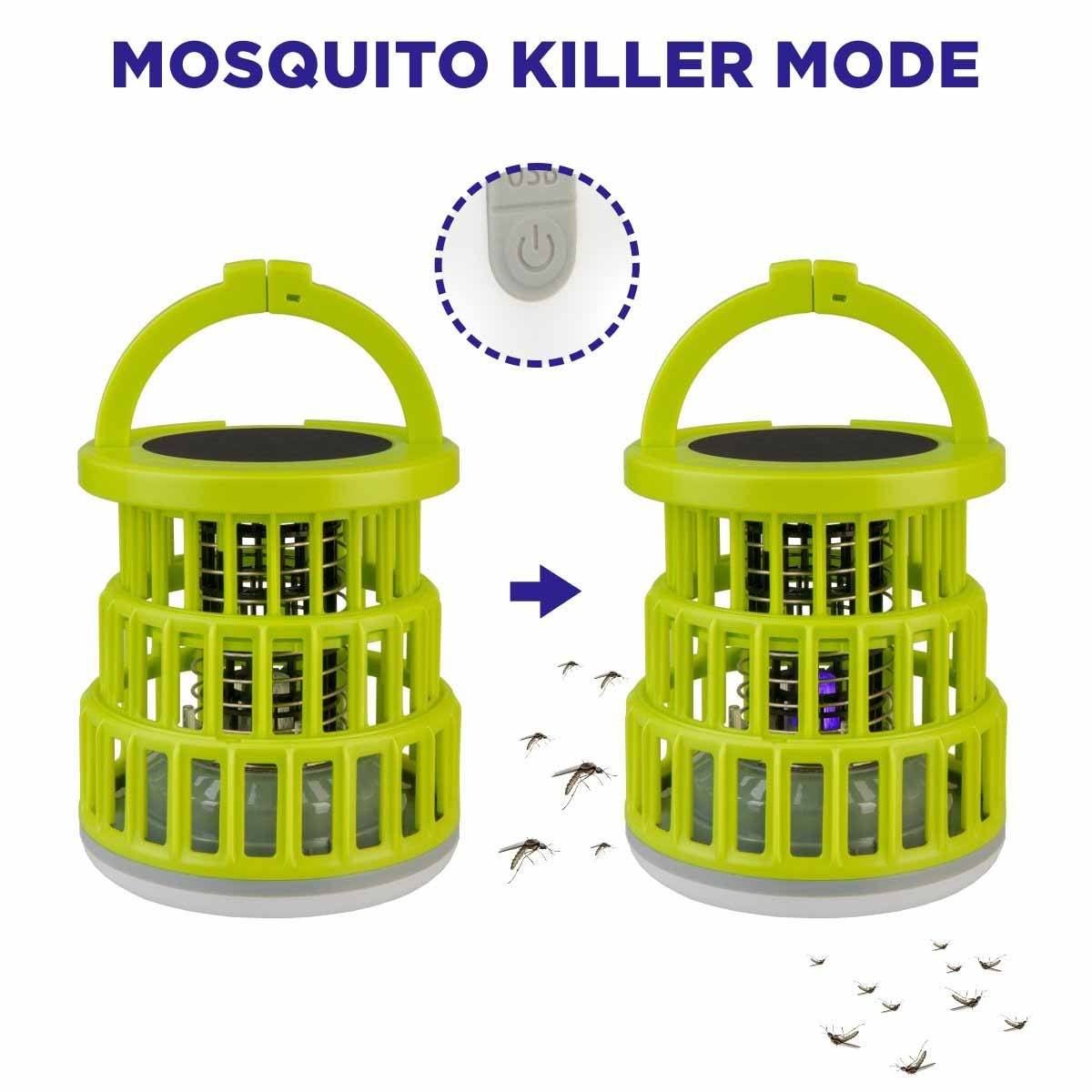 Portable Mosquito Killer Lantern, USB Rechargeable Tent Lighting